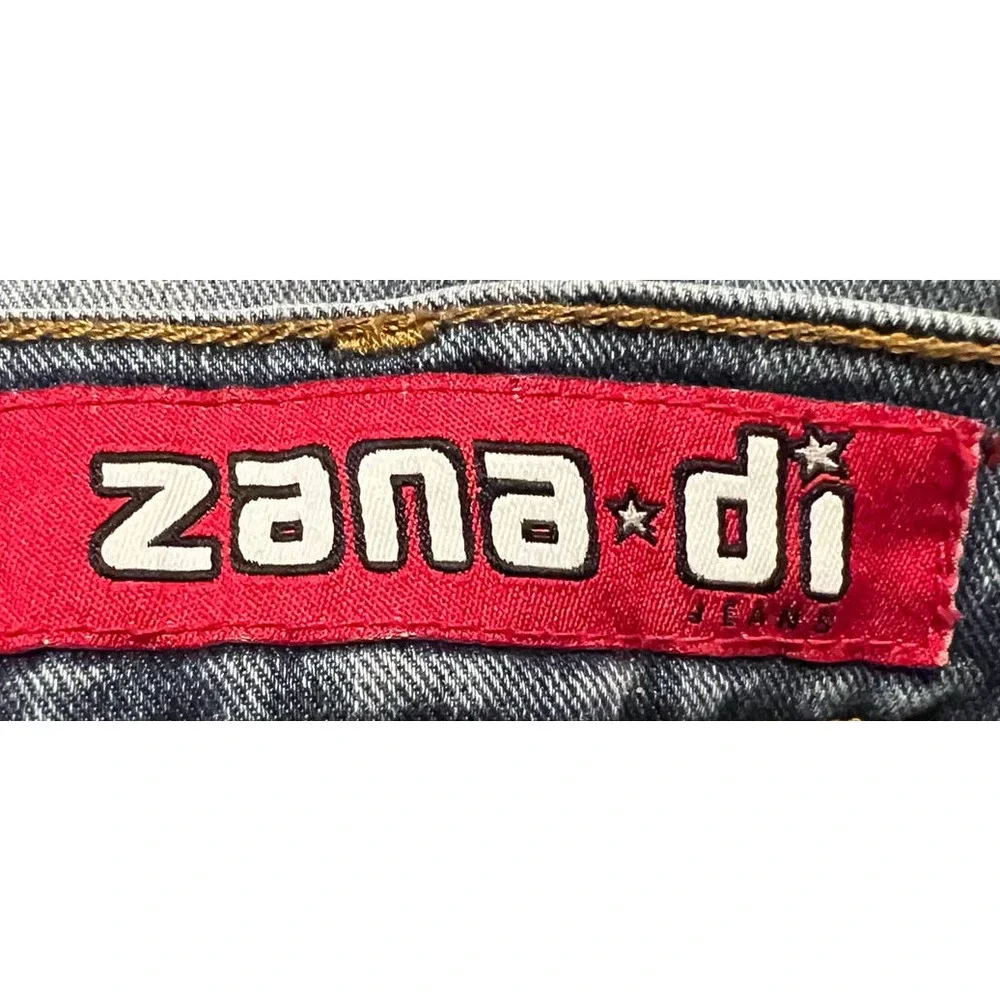 Zana-di Women's Jeans Red Blue Yellow Thread Stars/Heart Flare‎ Leg Size 5